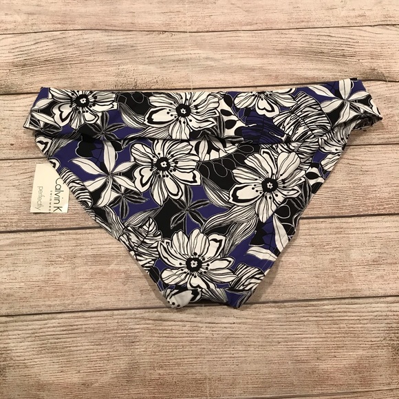 NWT Calvin Klein Floral Bikini Bottoms Size XL - Picture 2 of 8